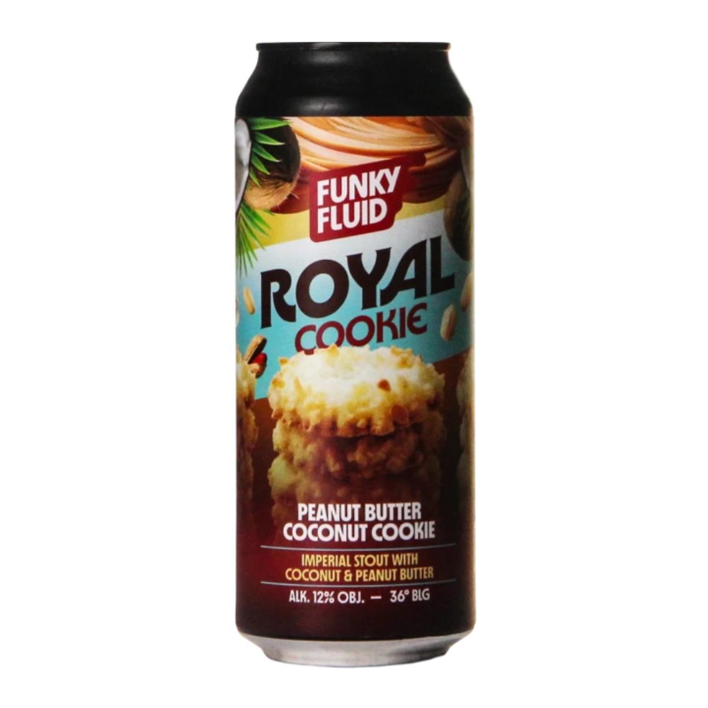 Piwo Funky Fluid Royal Cookie Peanut Butter Coconut Cookie 12% 500 ml puszka