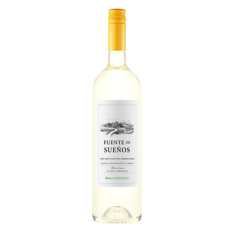 Wino Fuente De Suenos Blanco Semi Seco 11,5% białe półwytrawne 750 ml