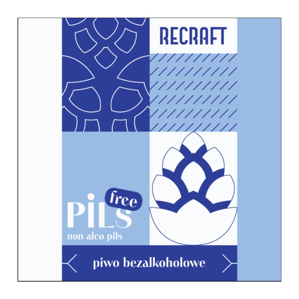 Piwo Recraft Bezalkoholowe Free Non-Alcoholic Pils 0%30 l Petainer