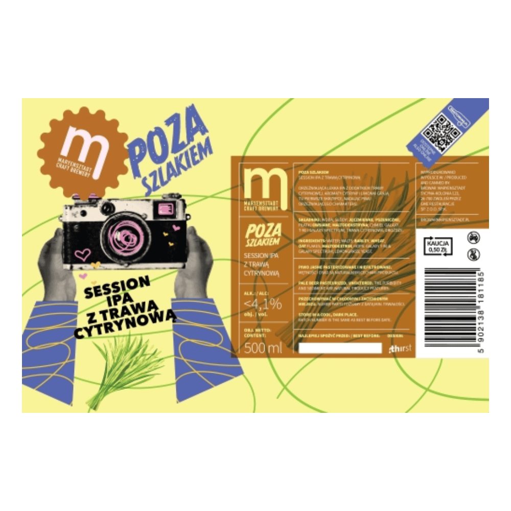 Piwo Maryensztadt Poza Szlakiem Trawa Cytrynowa Session IPA 4,1% 500 ml puszka DRS