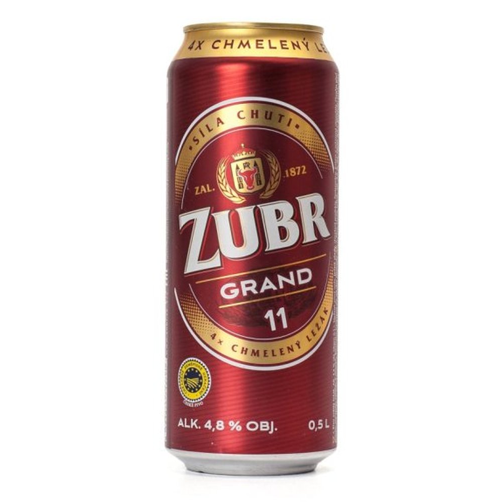 Piwo Zubr Grand Leżak 11 Chmielony Jasny Lager 4,8% 500 ml
