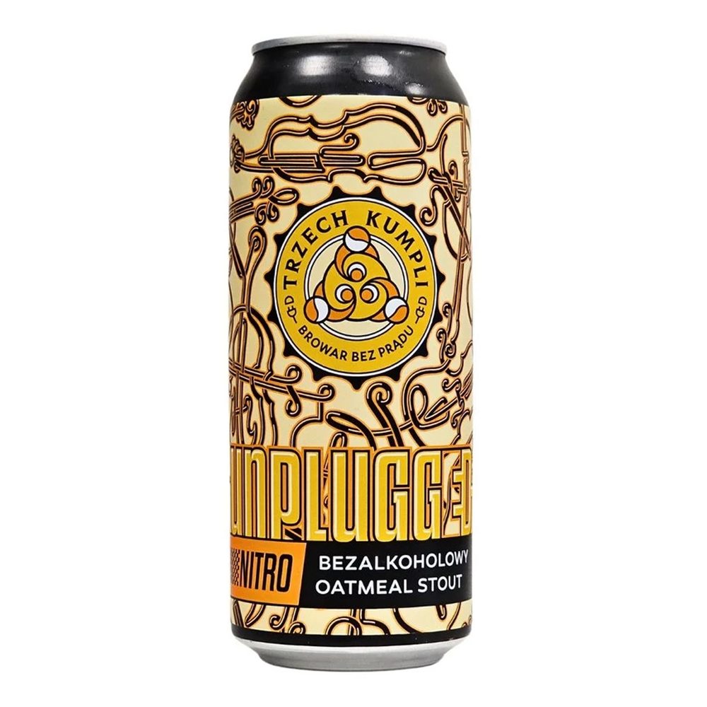 Piwo Trzech Kumpli Unplugged Oatmeal Stout Bezalkoholowe 0,5% 500 ml Puszka