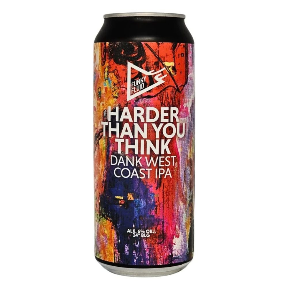 Piwo Funky Fluid Harder Than You Think - West Coast IPA 6% 500 ml Puszka