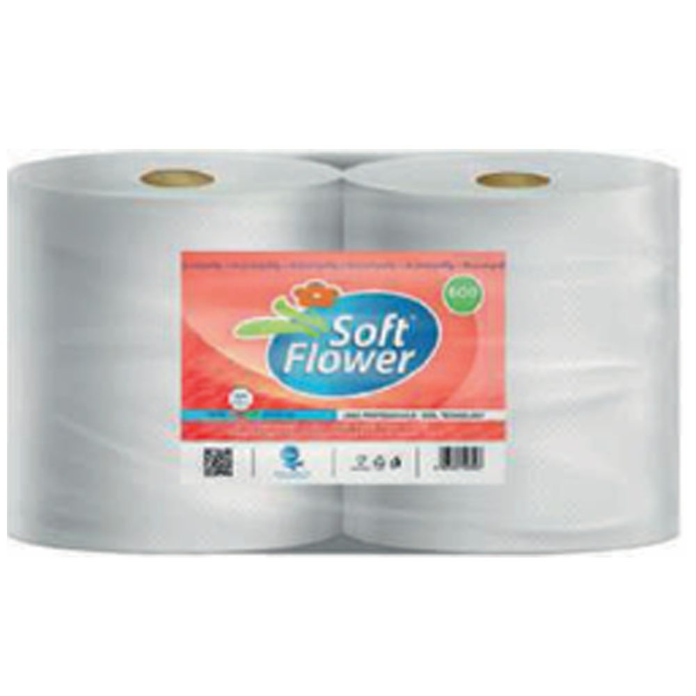 Czyściwo Przemysłowe Soft Flower białe 2-warstwowe 2 rolki 192 m 600 listków