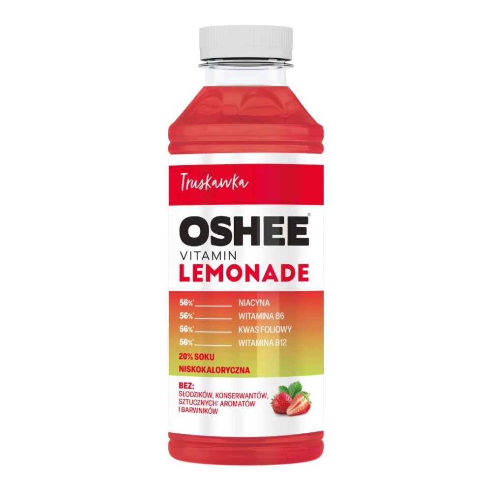 Napój OSHEE Vitamin Lemonade truskawka 555ml