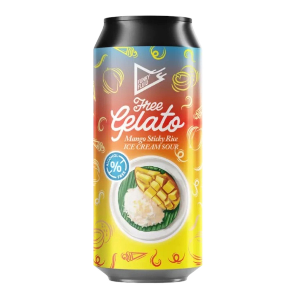 Piwo Funky Fluid Free Gelato Mango Sticky Rice Ice Cream Sour 0,5% 500ml Puszka DRS