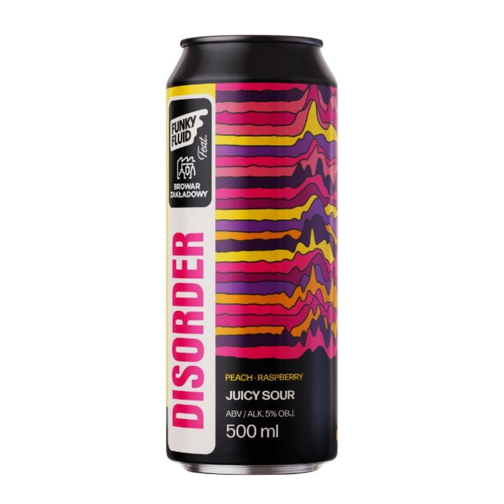 Funky Fluid Disorder - Peach & Raspberry Juicy Sour 500 ml puszka