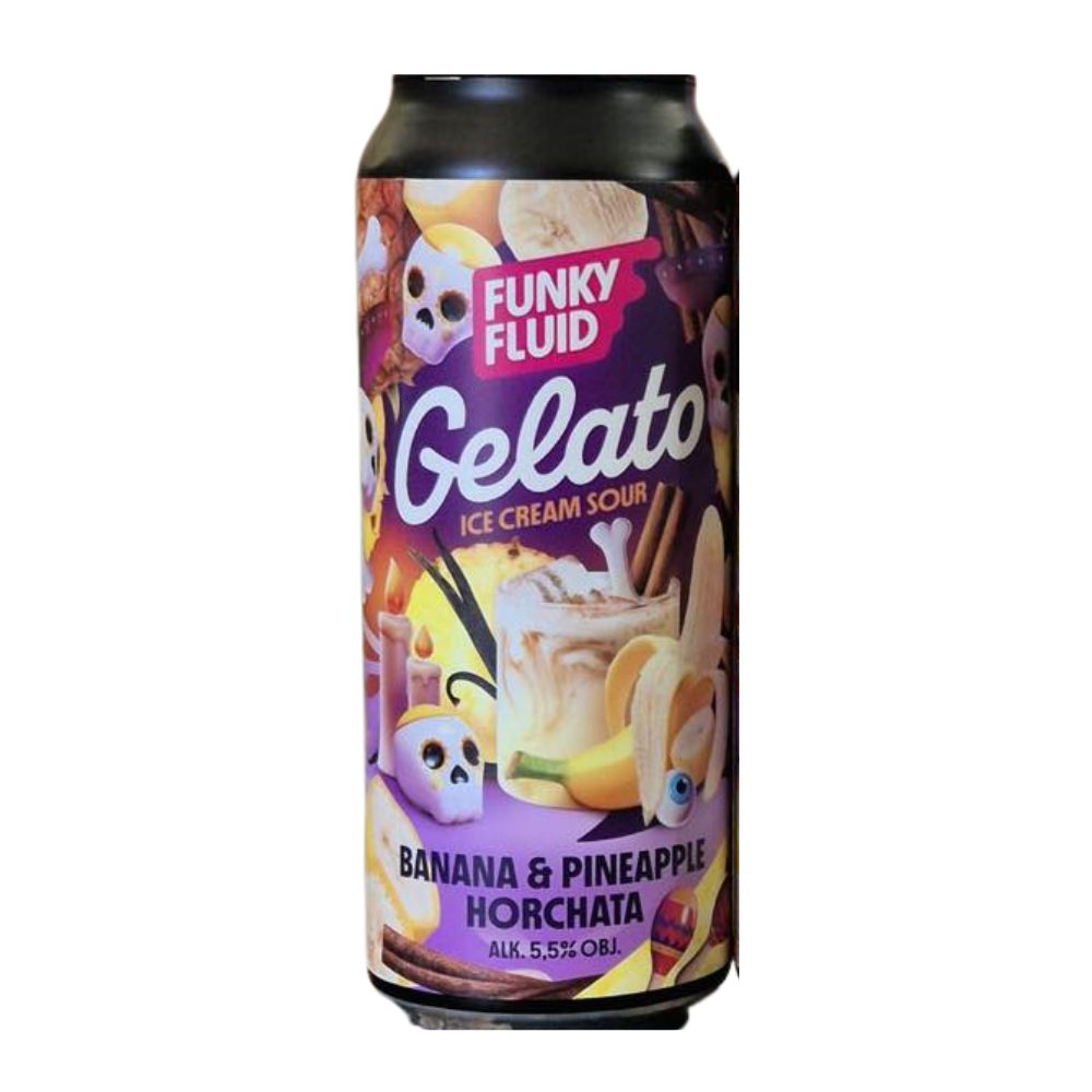 Piwo Funky Fluid Gelato Banana, Pineapple, Horchata 5,5% 500 ml puszka