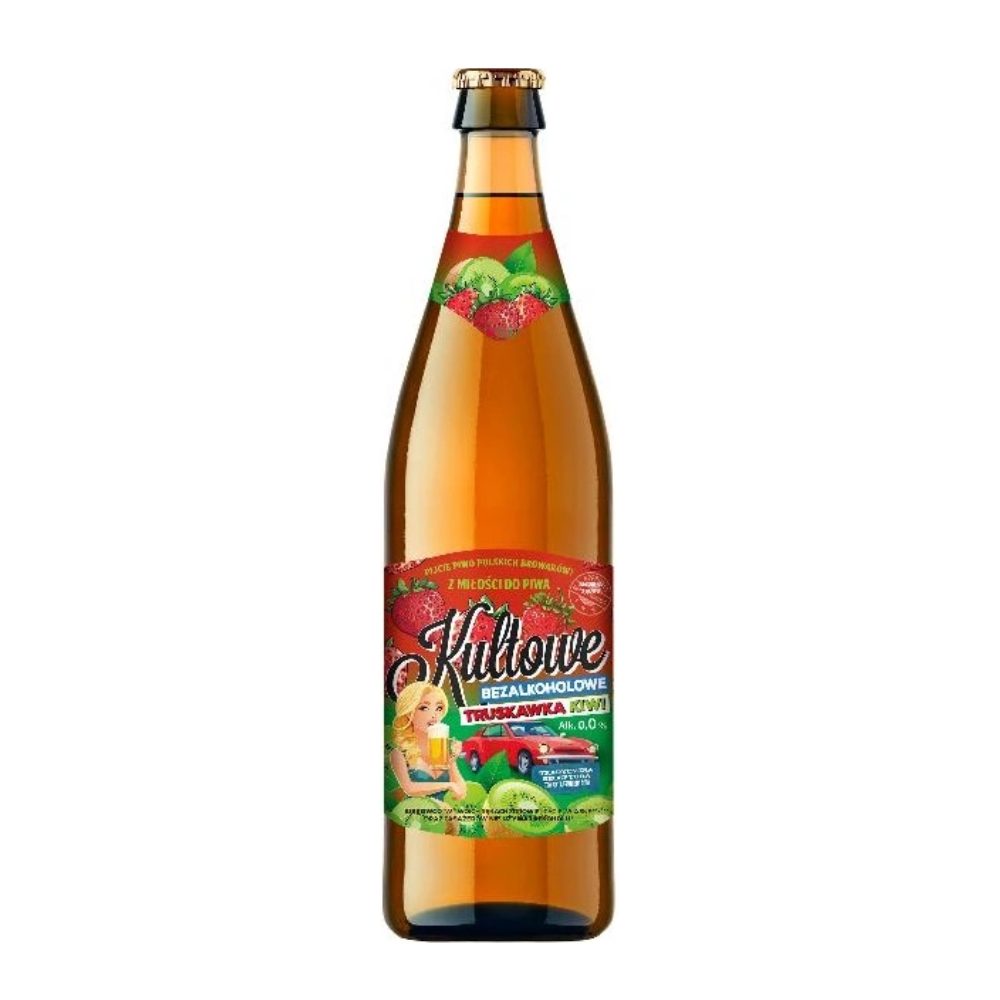 Piwo Staropolski Kultowe Bezalkoholowe Truskawkowe 0% 500 ml